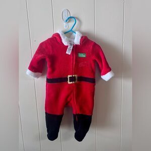 Little Me My First Christmas Santa Baby Footed Sleeper PJ One Piece